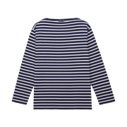 Saint James Guildo R A Striped Sailor Long Sleeve T-Shirt Marine Ecru