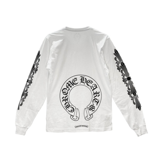 - Chrome Hearts Classic Horseshoe Logo Long Sleeve T-Shirt White