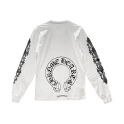 Chrome Hearts Classic Horseshoe Logo Long Sleeve T-Shirt White
