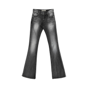 (W) Bohemian Seoul Boots Cut Denim Pants Gray