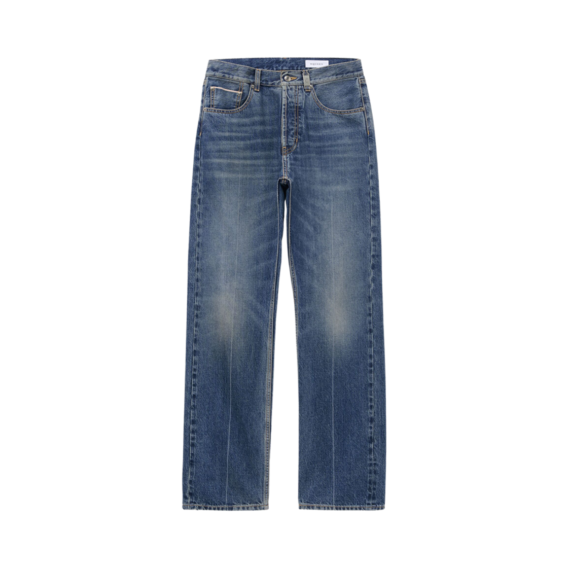 알렉산더 맥퀸 스트레이트 레그 진 워시드 블루(Alexander McQueen Straight Leg Jeans Washed Blue)