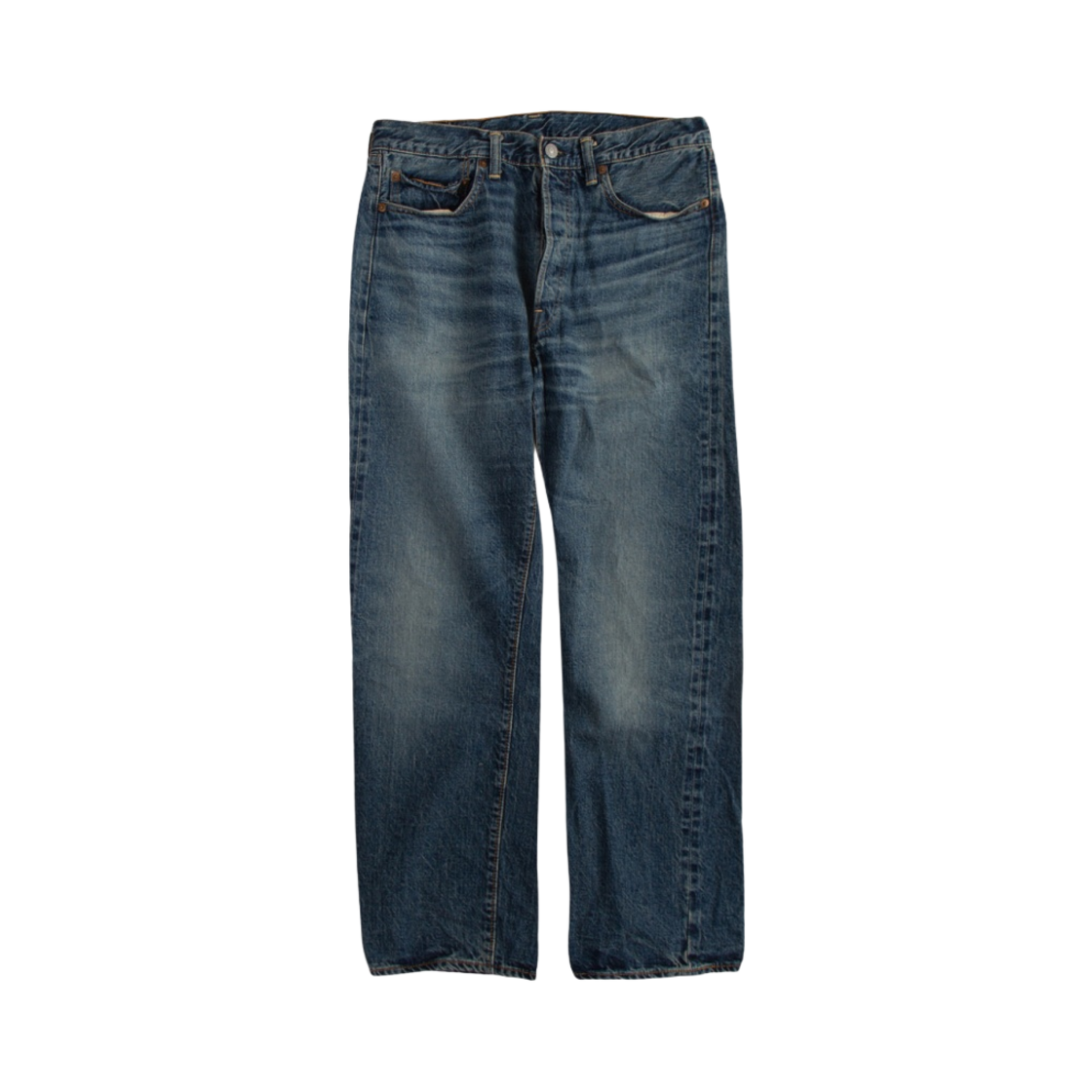 웨어하우스 로트 세컨드 핸드 1100 팬츠 유즈드 워시 미디움 인디고