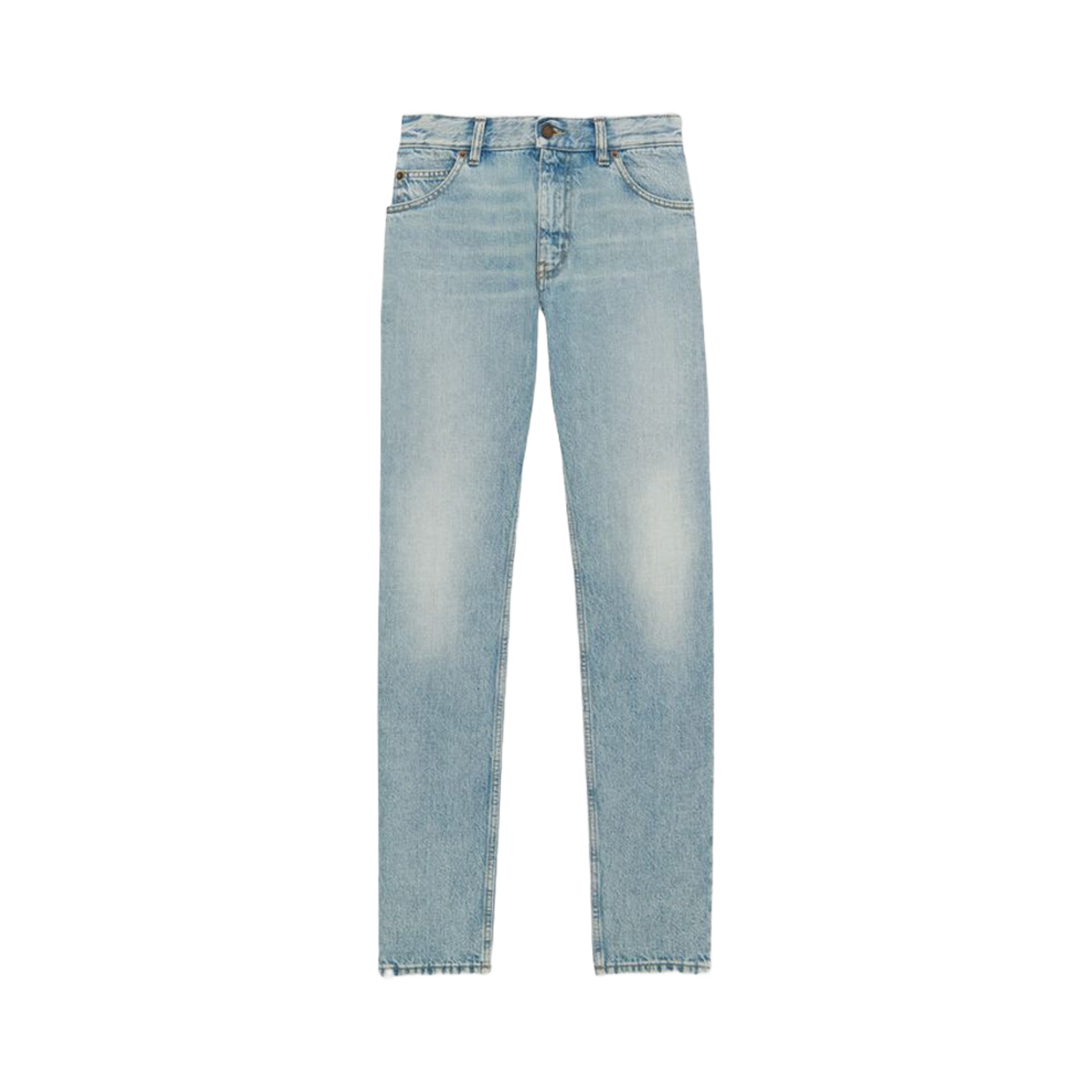 750948-Y863P-5059 (W) Saint Laurent Cindy Jeans In Dark Summer Blue Denim Dark Summer Blue