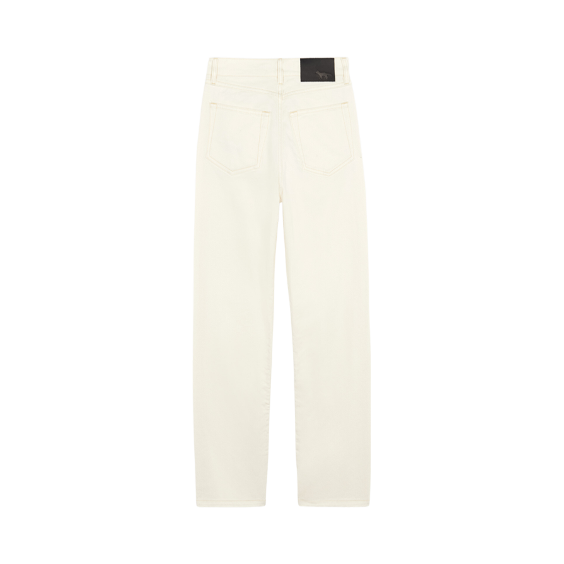 (W) 메종 키츠네 크롭 스트레이트 진 에크루((W) Maison Kitsune Cropped Straight Jeans Ecru) - 2
