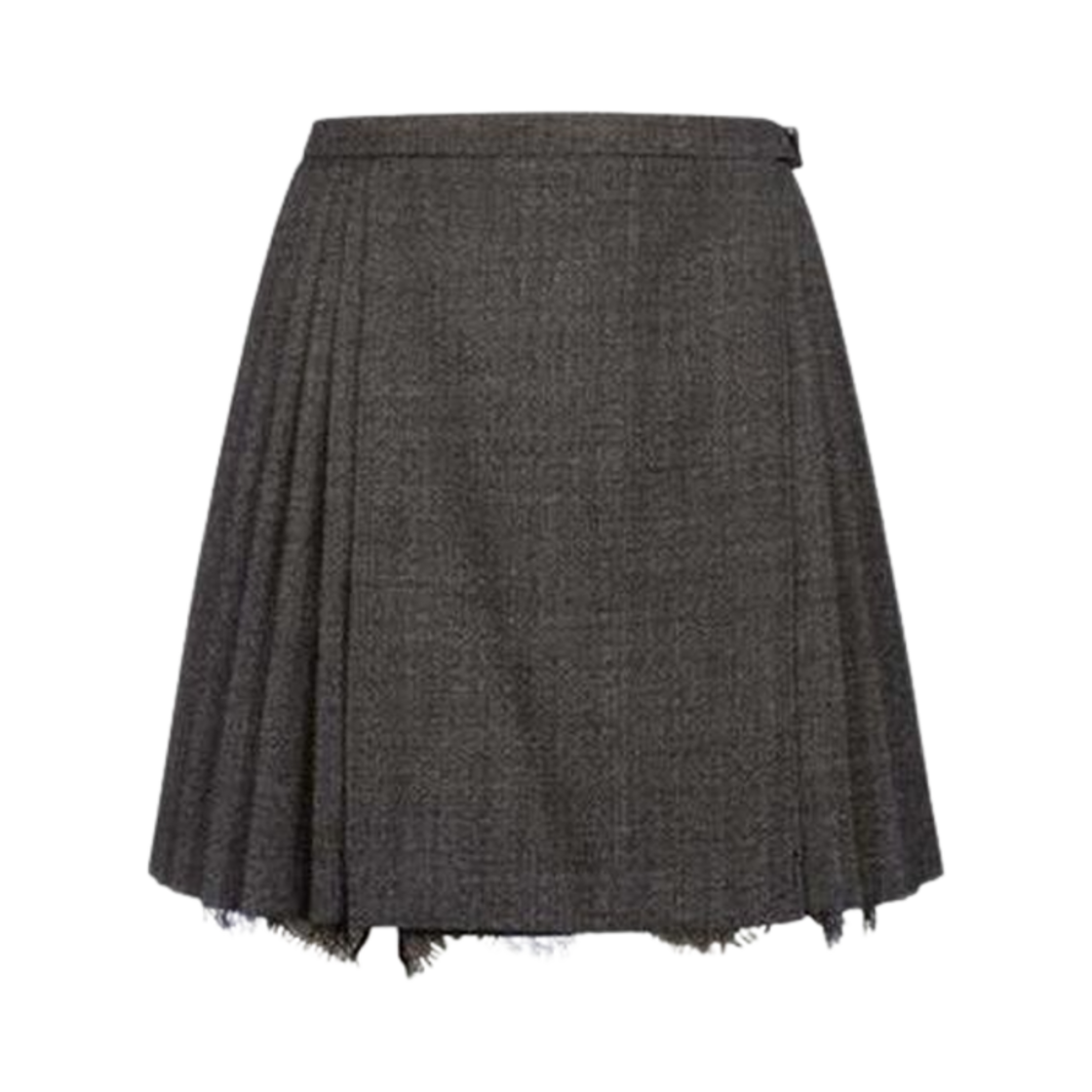 (W) 디올 플리츠 랩 미니 스커트 그레이((W) Dior Pleated Wrap Mini Skirt Gray)