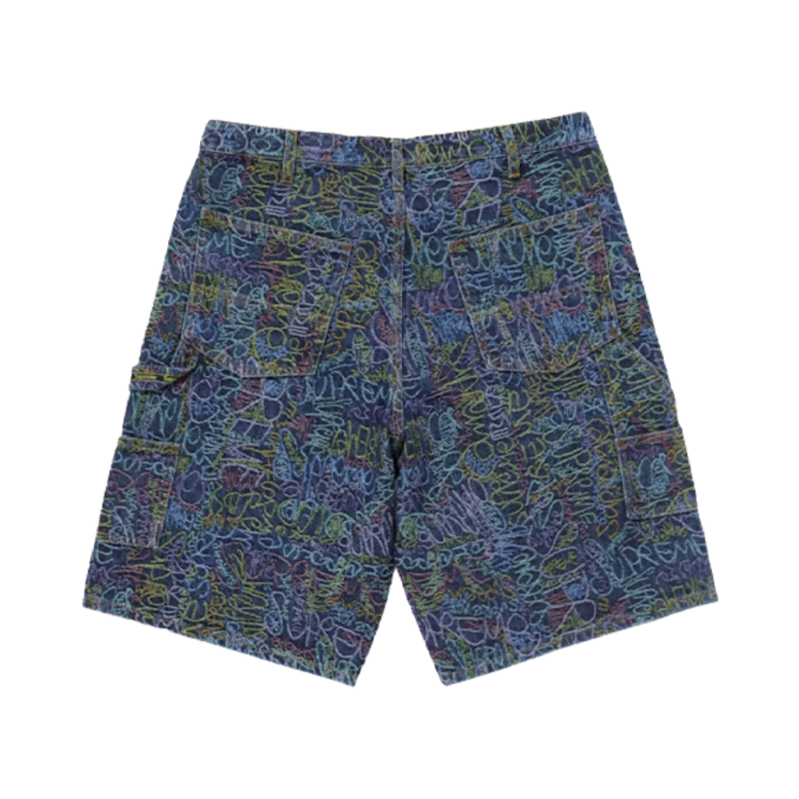 슈프림 핸드라이팅 더블 니 데님 쇼츠 인디고 - 25SS(Supreme Handwriting Double Knee Denim Shorts Indigo - 25SS) - 2