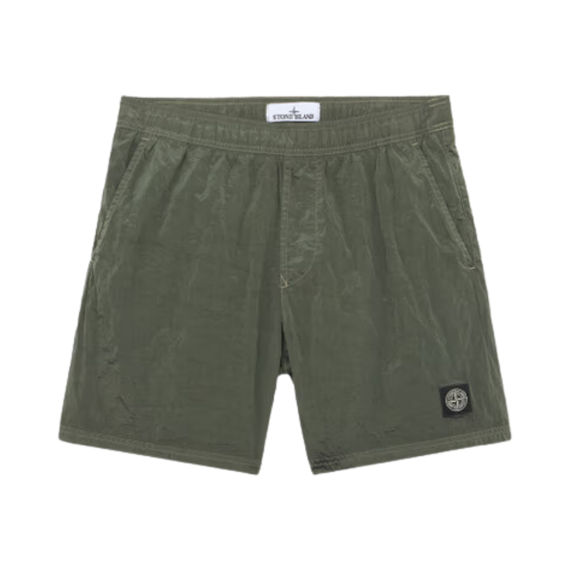 스톤 아일랜드 B0943 나일론 메탈 인 에코닐 포켓 스윔 트렁크 머스크 그린 - 24FW(Stone Island B0943 Nylon Metal In Econyl Swim Trunks With Pockets Musk Green - 24FW) - 1