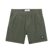 Stone Island B0943 Nylon Metal In Econyl Swim Trunks With Pockets Musk Green - 24FW