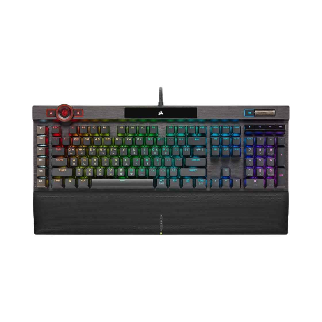 커세어 K100 RGB PBT 기계식 키보드 은축 (한글자판)(CORSAIR K100 RGB PBT Mechanical Gaming Keyboard SPEED (Korean))