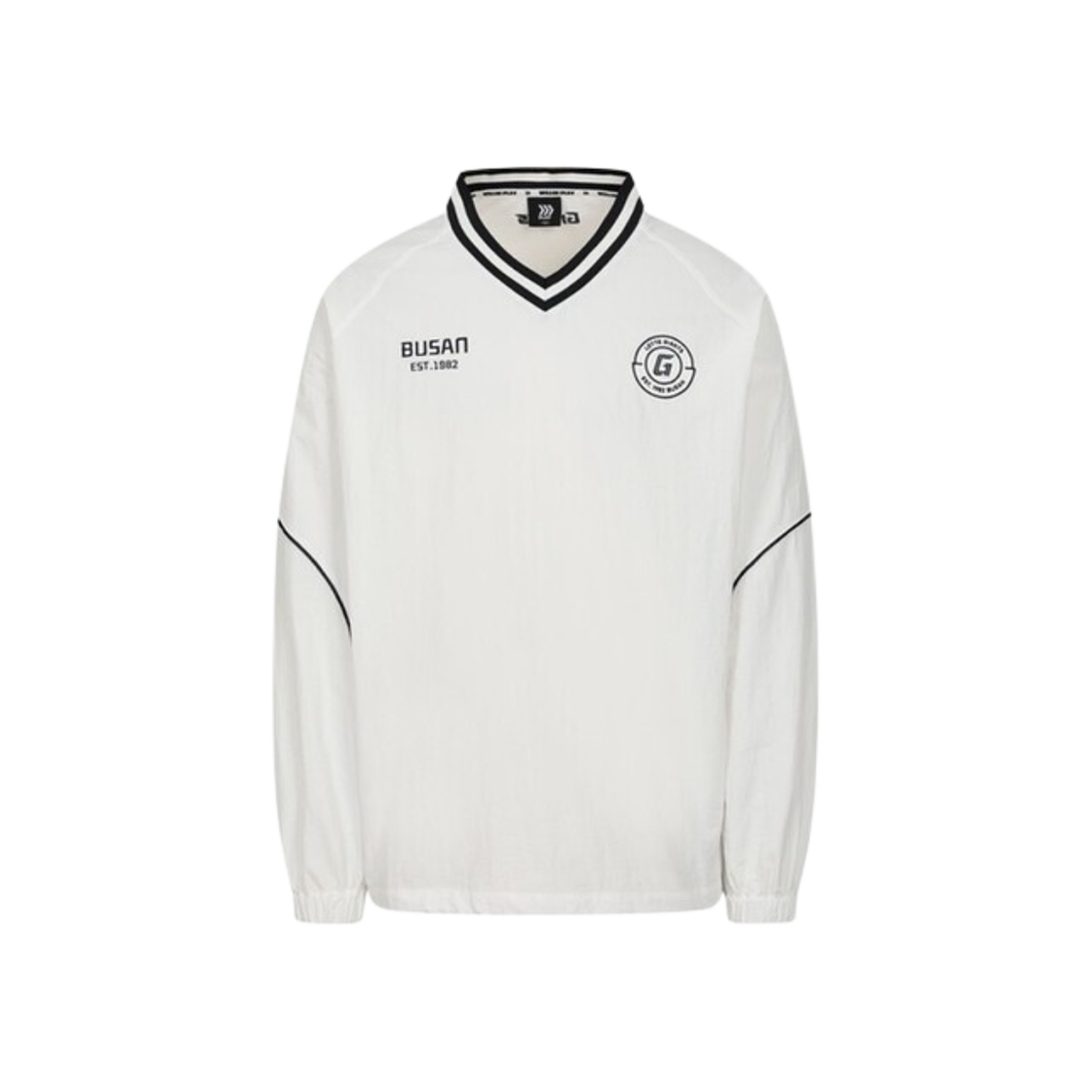 롯데 자이언츠 스포티 우븐 롱슬리브 아노락 화이트(Lotte Giants Sporty Woven Long Sleeve Anorak White)