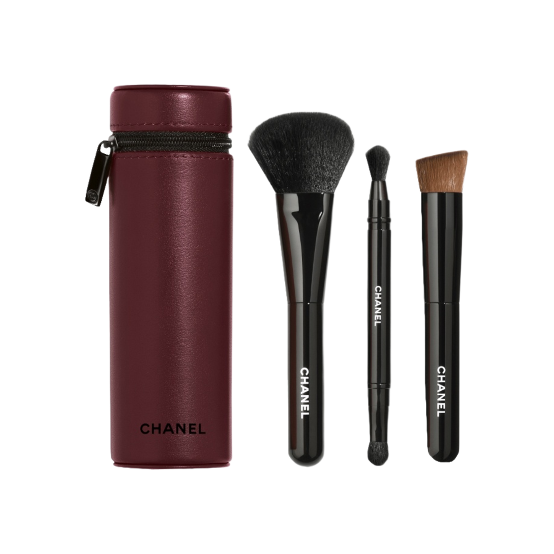 샤넬 코드 컬러 리미티드 에디션 에쌍씨엘 브러쉬 세트 파우치 포함 155 루쥬 느와르 (3개 세트)