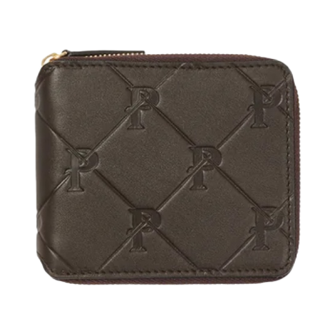 팔라스 Pal 모노그램 레더 지퍼 지갑 브라운 - 23SS(Palace Pal-M-Gram Leather Zip Wallet Brown - 23SS)