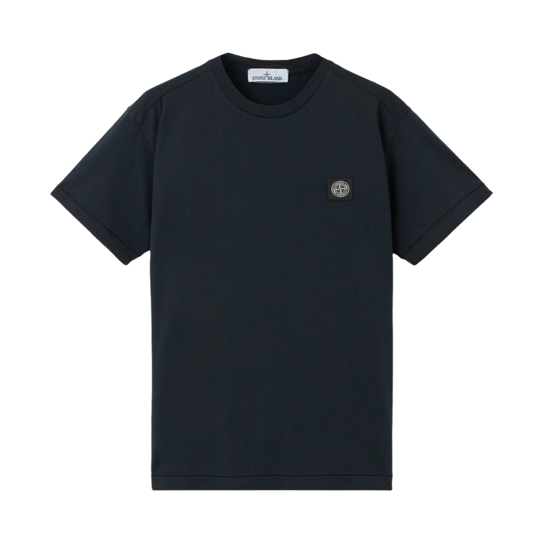 K2S1521000-27S0013-V0020 Stone Island 2100027 60/2 Cotton Jersey Slim Fit Short-Sleeve T-Shirt with Compass Patch Navy Blue - 25FW