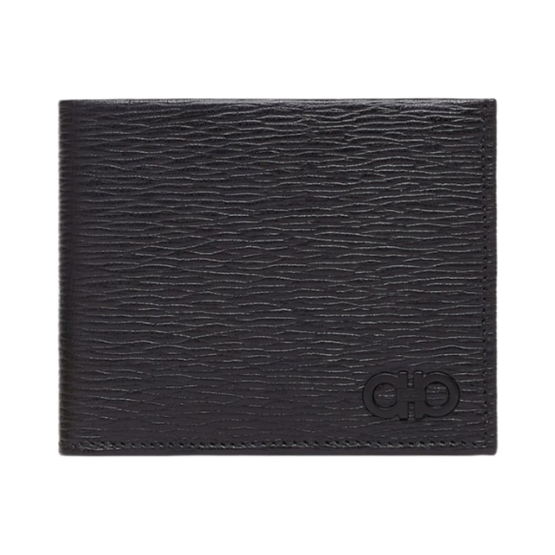 66A065-733323 Ferragamo Coin Pocket Gancini Wallet Black Dark Rain - 대표 이미지 #1