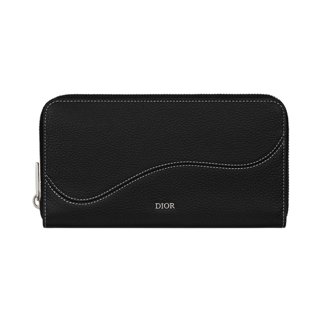 2ADBC315YKK-H00N Dior Saddle Zipped Long Wallet Black Leather