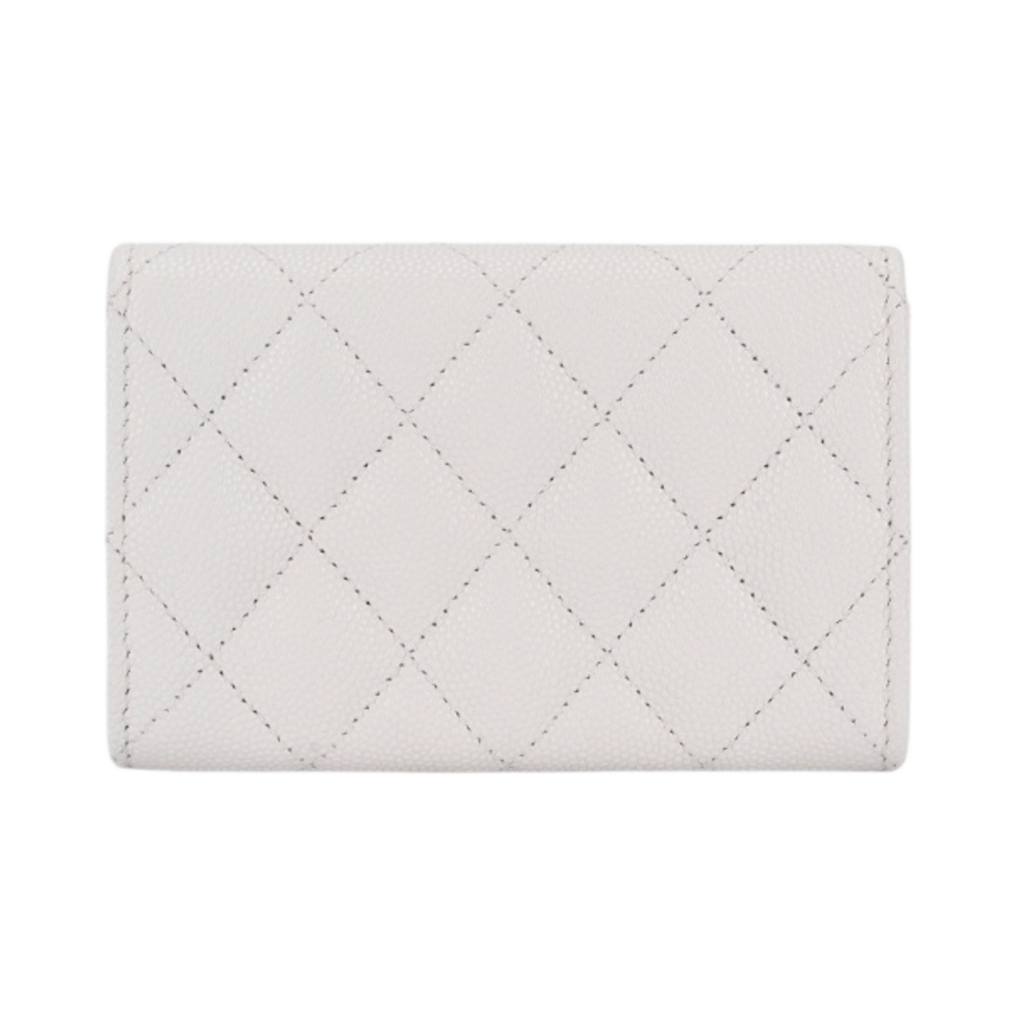 샤넬 플랩 카드 홀더 그레인드 카프스킨 & 골드 메탈 화이트(Chanel Flap Card Holder Grained Calfskin & Gold White) - 2