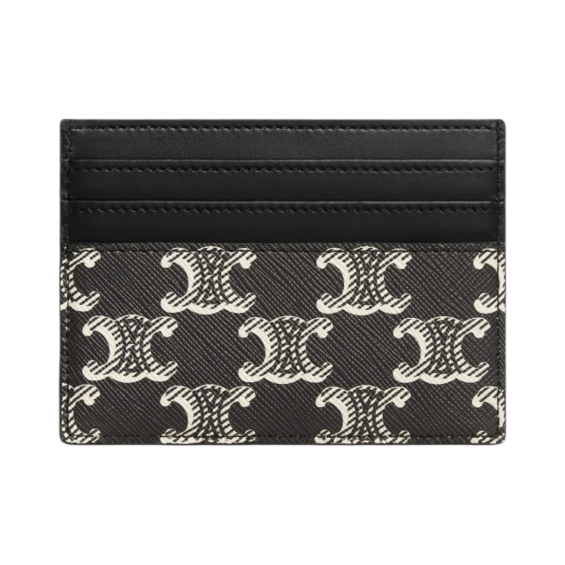 셀린느 라지 카드 홀더 트리옹프 캔버스 투톤 카프스킨 블랙 화이트(Celine Large Card Holder in Triomphe Canvas Two-Tone Calfskin Black White) - 3