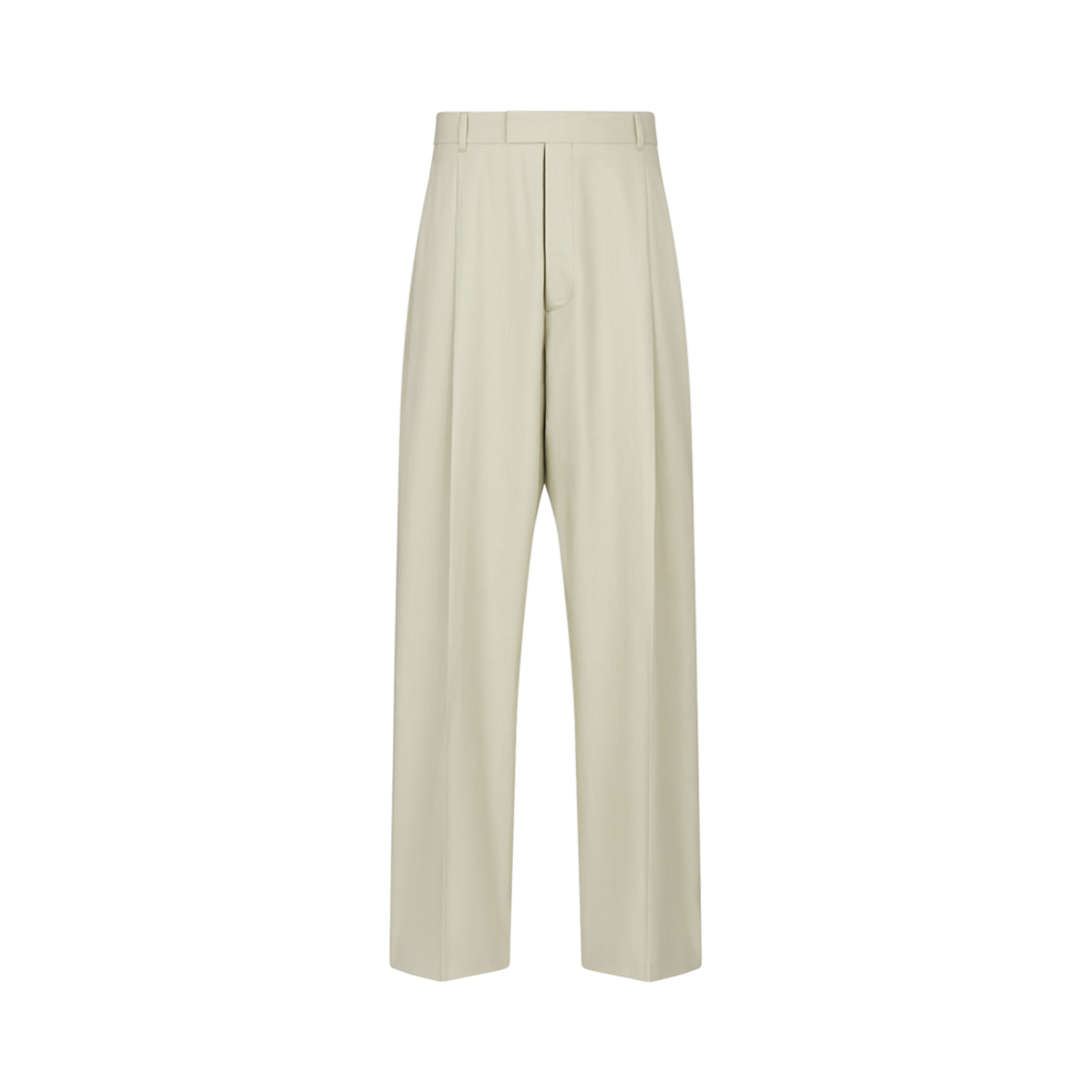 413C102A6002-C610 Dior Pleated Pants Beige Silk Cotton