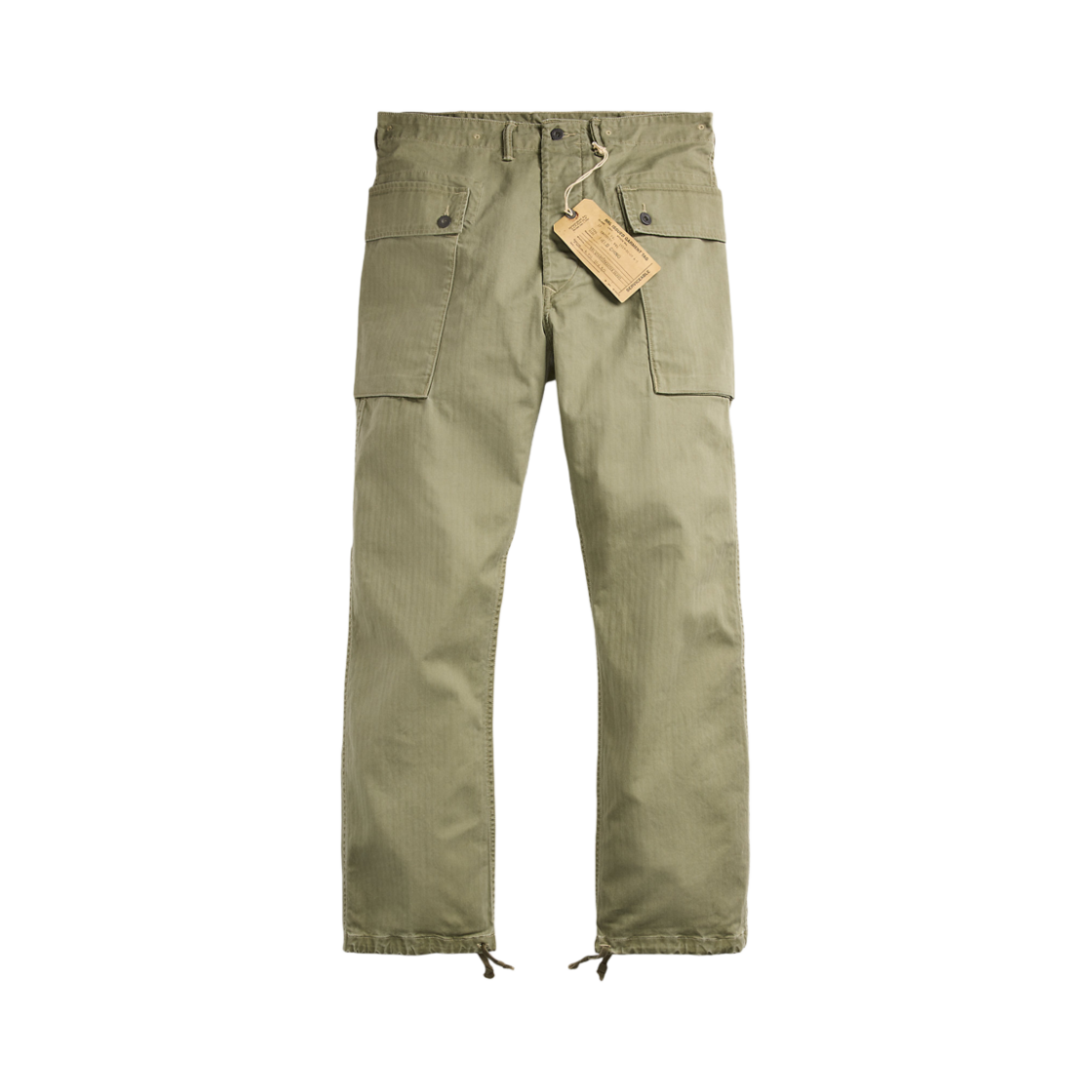 634698 Double RL Herringbone Field Cargo Pants Olive