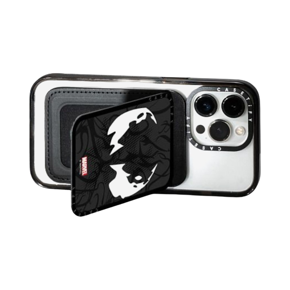 케이스티파이 x 마블 베놈 맥세이프 스내피 카드홀더 스탠드 블랙(Casetify x Marvel Venom Magasafe Snappy Cardholder Stand Black) - 5