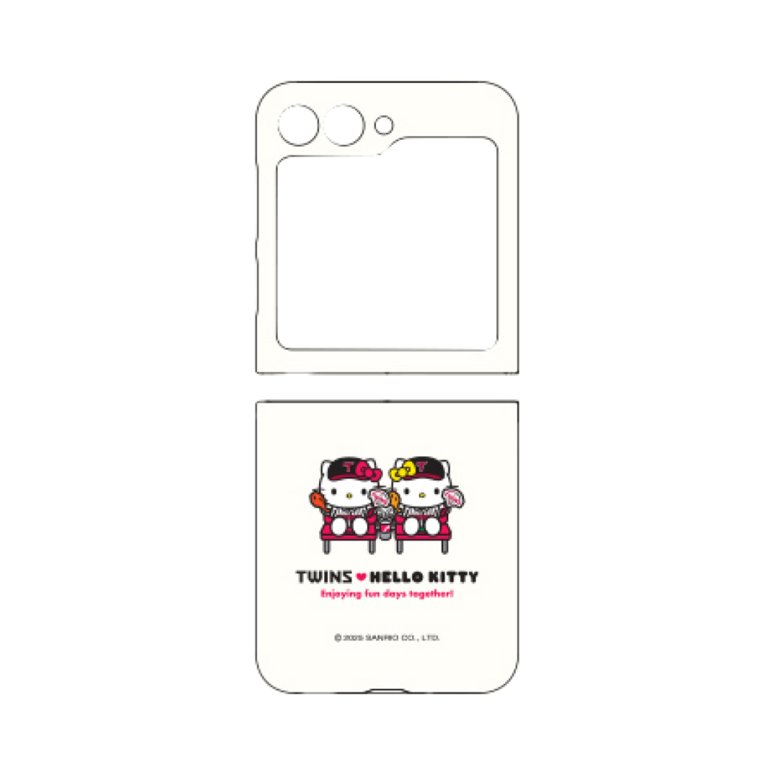 LG 트윈스 x 헬로 키티 갤럭시 직관 젤 하드 폰 케이스 클리어(LG Twins x Hello Kitty Galaxy Attend a Game Gel Hard Phone Case Clear)
