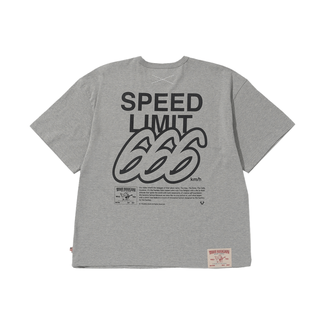 트루릴리젼 스피드 리미트 666 숏 슬리브 멜란지(True Religion Speed Limit 666 Short Sleeve Melange)