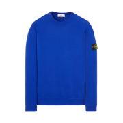 Stone Island 62420 Brushed Cotton Fleece Garment Dyed Crewneck Sweatshirt Ultramarine Blue - 23FW