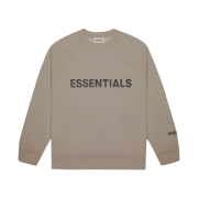 Essentials 3D Silicon Applique Crewneck Taupe - 20FW