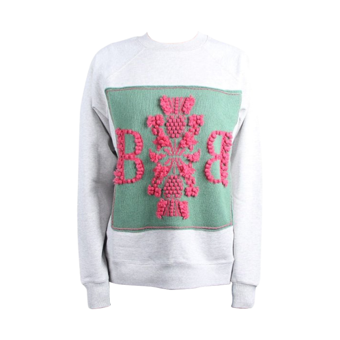 C104324314 (W) Barrie Logo Cashmere Sweatshirt Grey