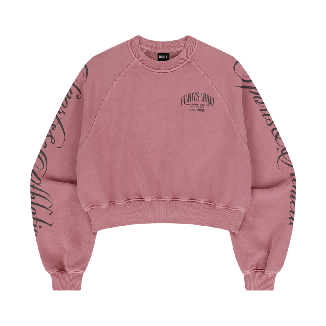 에이치덱스 우먼스 얼웨이즈 피그먼트 스웨트 셔츠 피그먼트 핑크