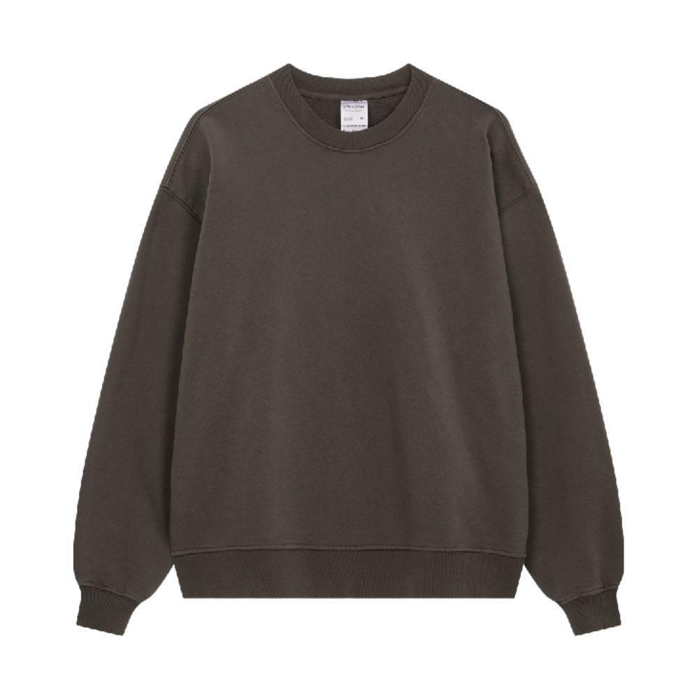 샤카웨어 13.5온스 LA 헤비웨이트 가먼트다이 크루넥 모카(Shaka Wear 13.5oz Los Angeles Heavyweight Garment Dye Crewneck Mocha)