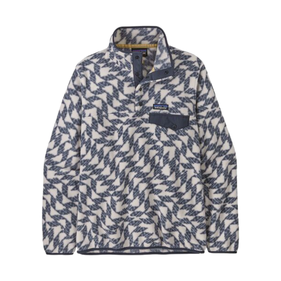 25455 (W) Patagonia Lightweight Synchilla Snap-T Fleece Pullover Synched Flight Small Natural
