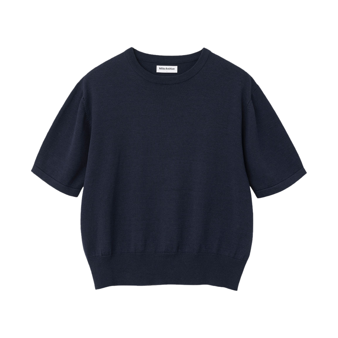 밀로 아카이브 크롭 이지 니트 네이비