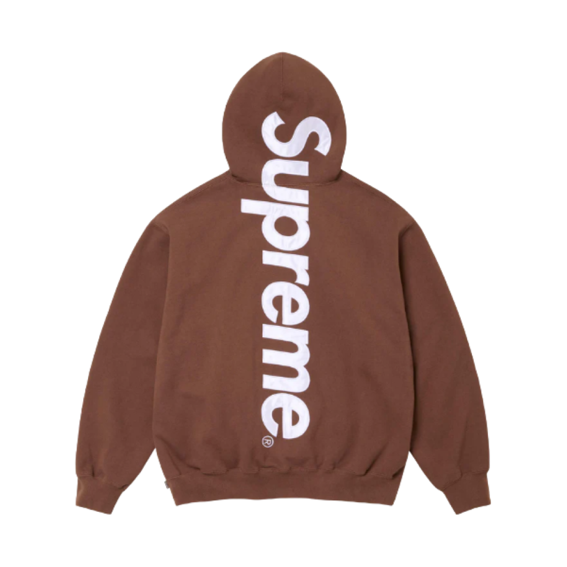 - Supreme Satin Applique Hooded Sweatshirt Brown - 24FW
