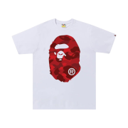 BAPE Color Camo Big Ape Head T-Shirt White Red