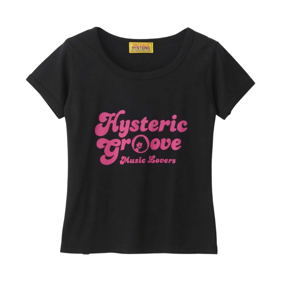 01241CT01/25 (W) Hysteric Glamour Music Lovers Chibi T-Shirt Black