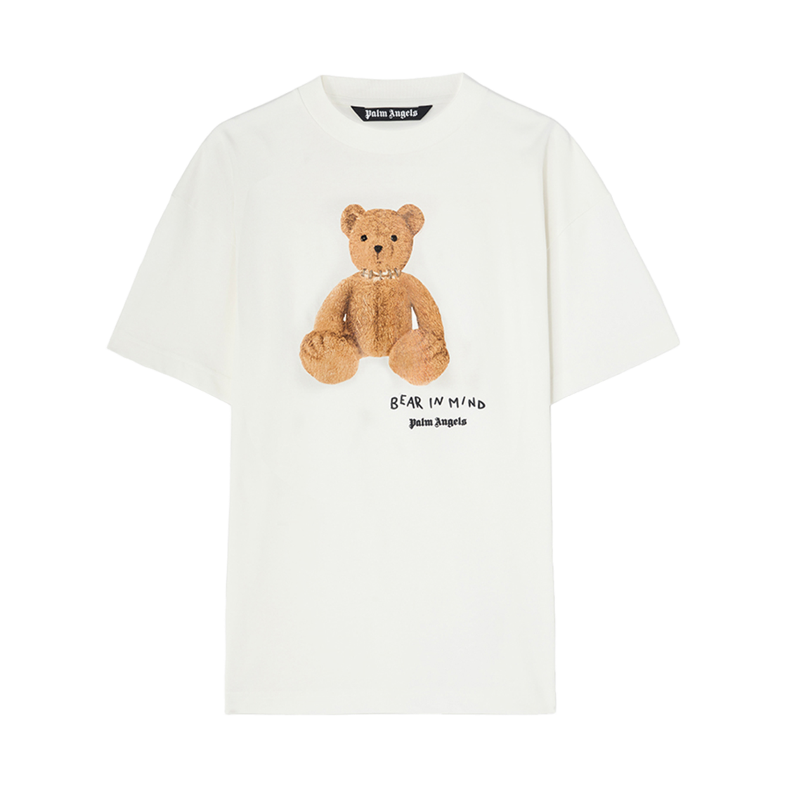 P8TMMS390 PALM ANGELS Bear In Mind Reg Tee Off White