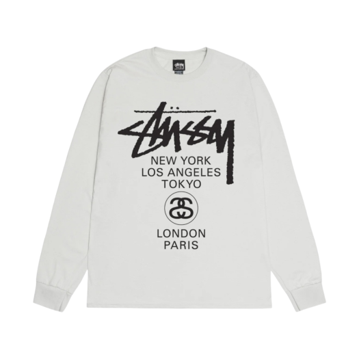 ★人気★【Stussy】★Stussy World Tour LS T-Shirt★Storm★ Buy Stussy World Tour Long-Sleeve Tee Storm | SASOM