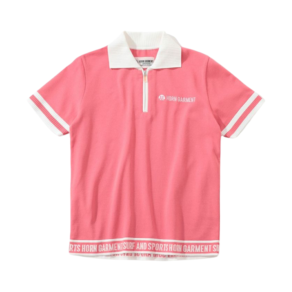HCW-3A-AB03 (W) Horn Garment Golf Wear Polo T-Shirt Pink