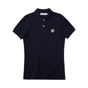 (W) Maison Kitsune Fox Head Patch Classic Polo Navy