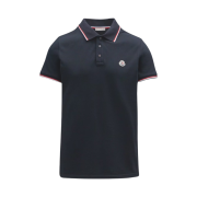 Moncler Logo Polo Shirt Navy Blue - 23SS