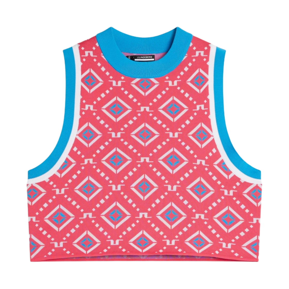 (W) 제이린드버그 프레자 니트 탑 블루 다이아몬드 로고((W) J.Lindeberg Freja Knitted Top Blue Diamond Logo) - 1