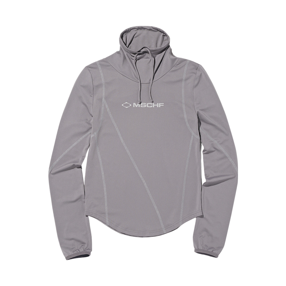 (W) 미스치프 드레이프드 터틀넥 탑 그레이((W) Mischief Draped Turtleneck Top Grey)