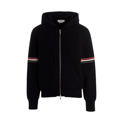 MKT008A-Y3007-415 Thom Brown Cotton Milano Armband Hoodie Navy
