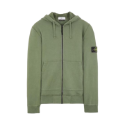 Stone Island 64220 Full Zip Hooded Sweatshirt Olive - 21FW