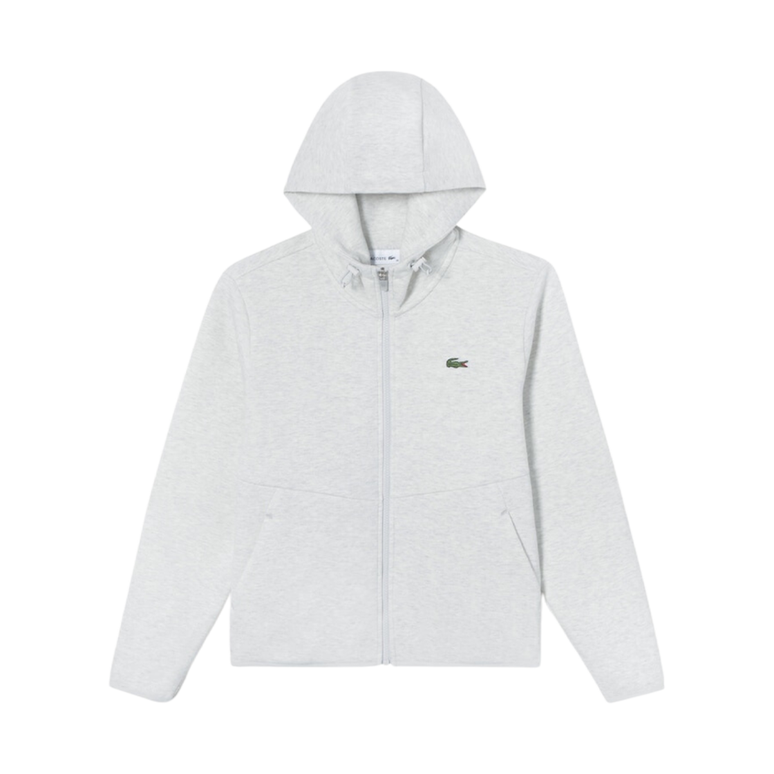 (W) 라코스테 테크니컬 셋업 후드 집업 화이트((W) Lacoste Technical Set Hoodie Zip-Up White) - 1
