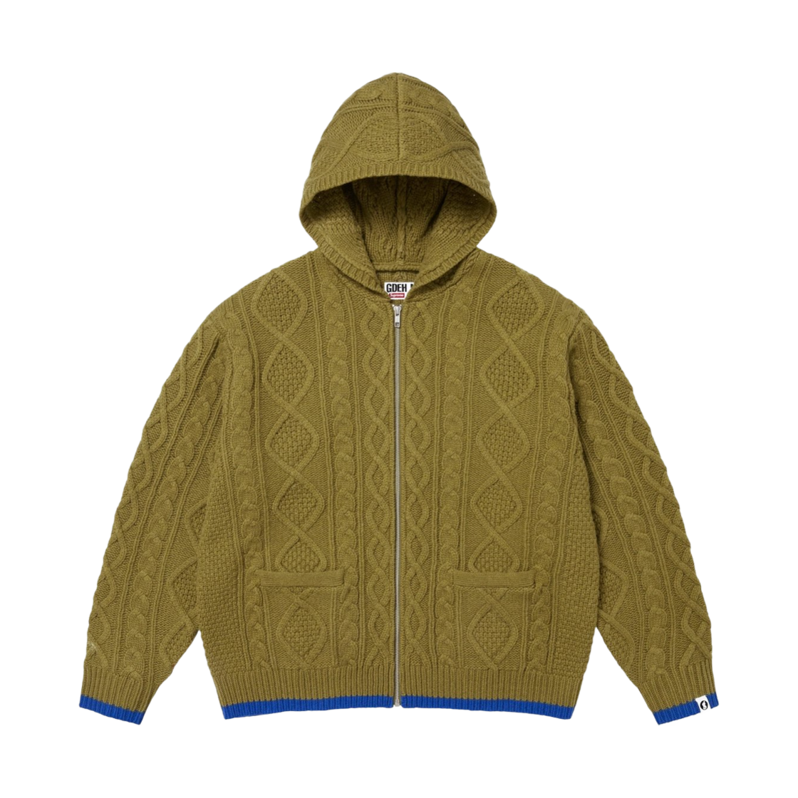 슈프림 x 굿이너프 집업 후드 스웨터 올리브 - 25SS(Supreme x GOODENOUGH Zip Up Hooded Sweater Olive - 25SS) - 1