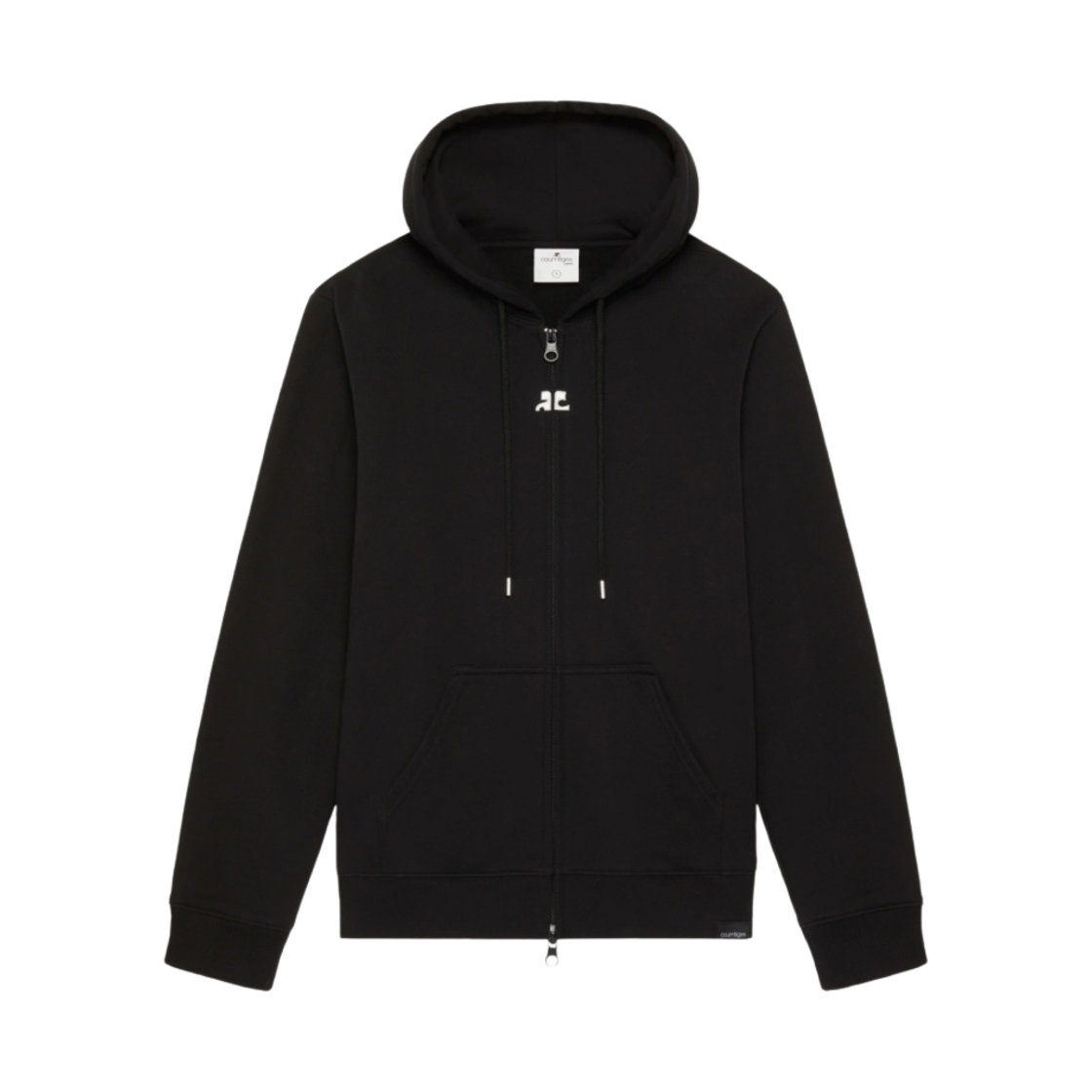 323JHO016JS00449999 Courreges Tracksuit Zipped Hoodie Black