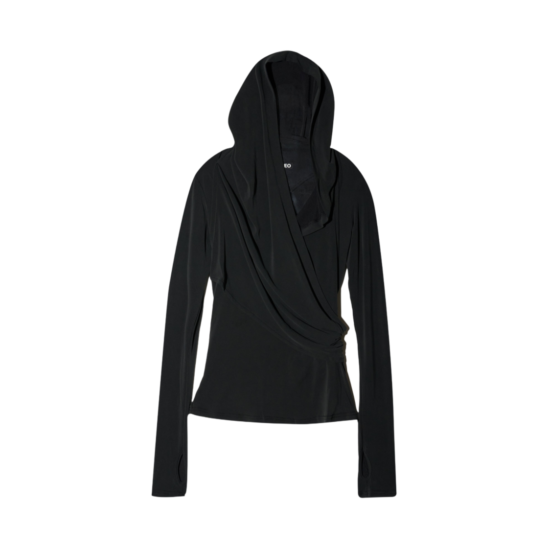 (W) 혜인 서 후디드 저지 탑 블랙((W) Hyein Seo Hooded Jersey Top Black)