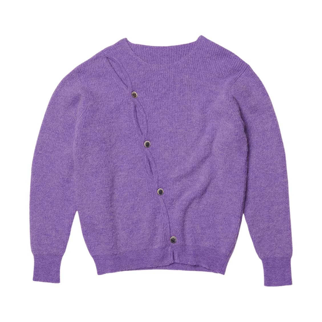 자크뮈스 르 가디건 포 어시메트릭 가디건 퍼플(Jacquemus Le Cardigan Pau Asymmetric Cardigan Purple) - 1